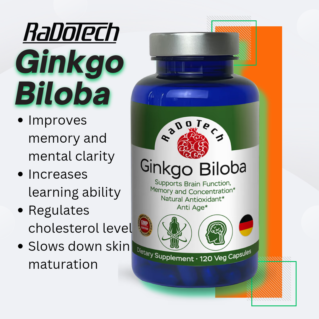 Ginkgo Biloba - Brain Function, Memory & Concentration Boost